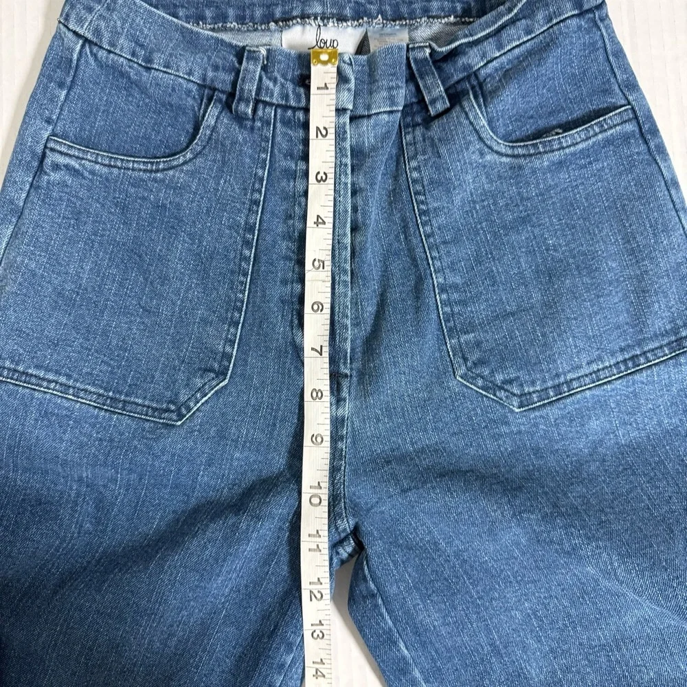 Loup $168 Simone Blue Wide Leg Jeans - Picture 8 of 9